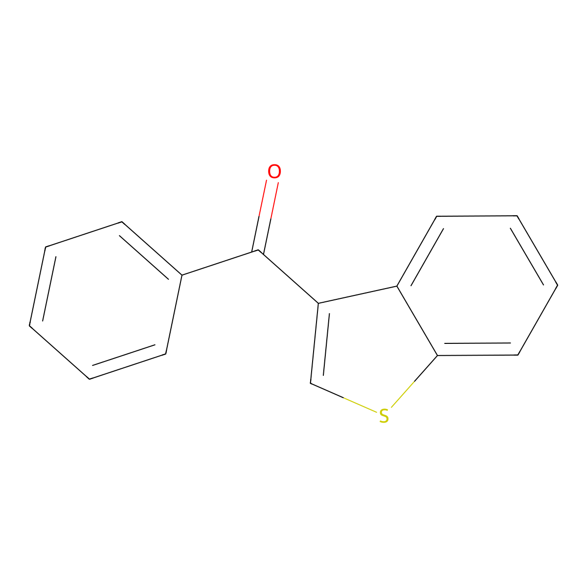 Benzo[b]thiophen-3-yl(phenyl)methanone molecular structure, CAS 6454-03-1