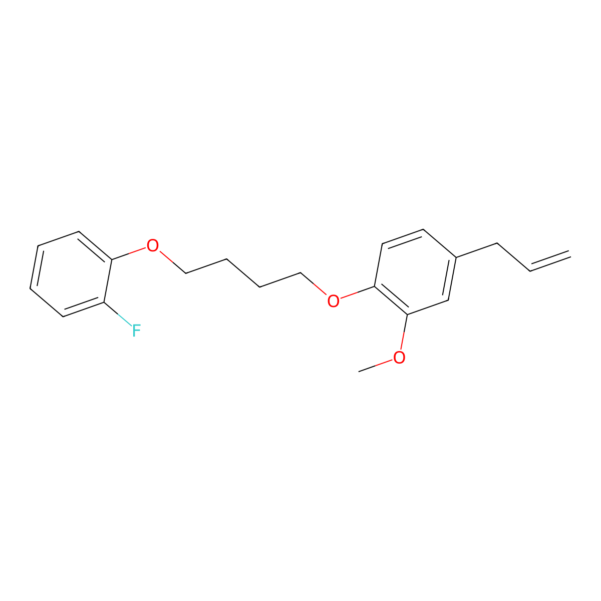 1-[4-(2-Fluorophenoxy)butoxy]-2-methoxy-4-prop-2-enylbenzene molecular structure, CAS 6454-23-5