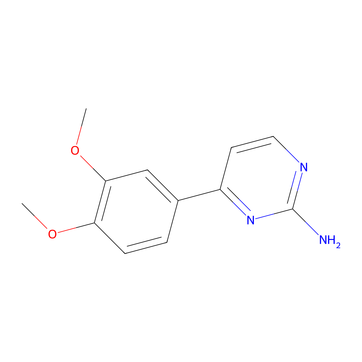 4-(3,4-Dimethoxyphenyl)pyrimidin-2-amine molecular structure, CAS 645401-61-2