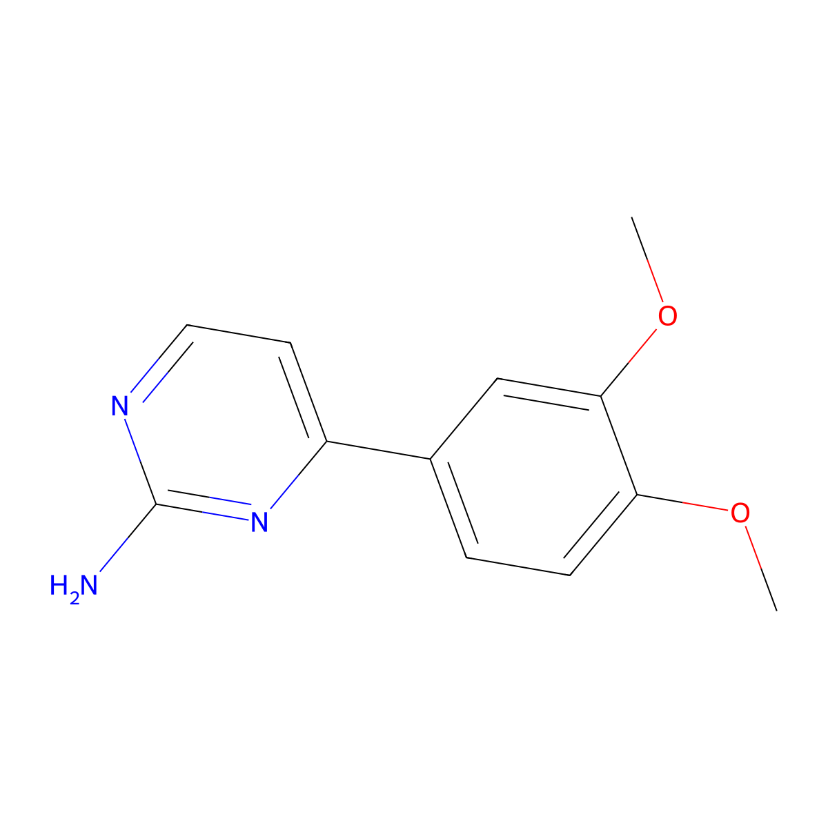 4-(3,4-Dimethoxyphenyl)pyrimidin-2-amine molecular structure, CAS 645401-61-2