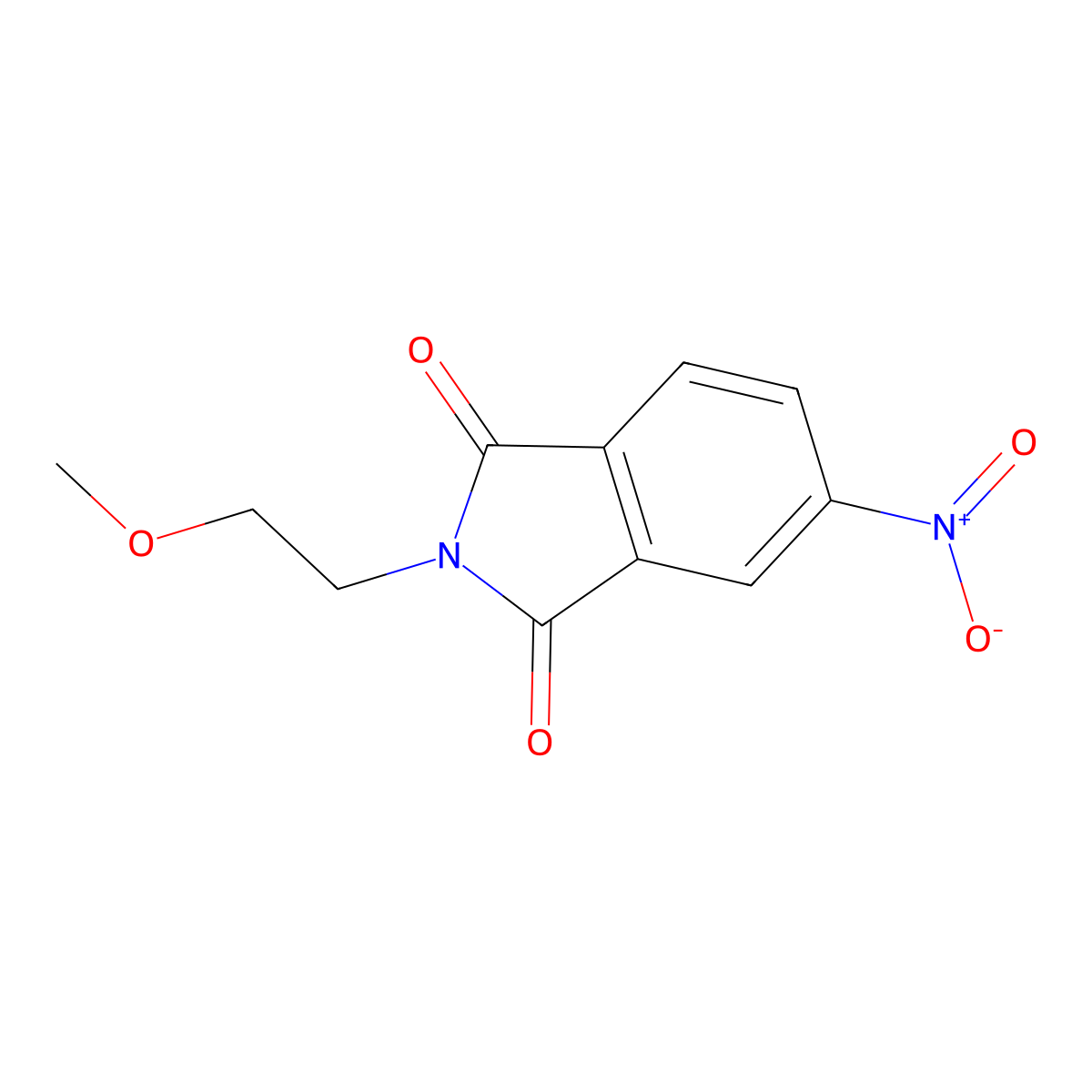 2-(2-methoxyethyl)-5-nitro-1H-isoindole-1,3(2H)-dione molecular structure, CAS 645401-63-4