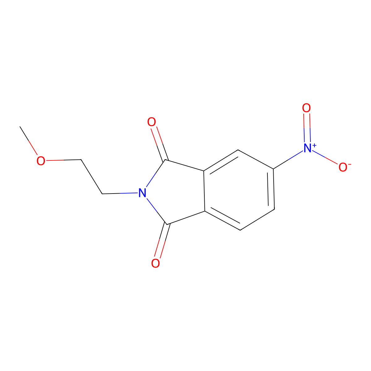 2-(2-methoxyethyl)-5-nitro-1H-isoindole-1,3(2H)-dione molecular structure, CAS 645401-63-4