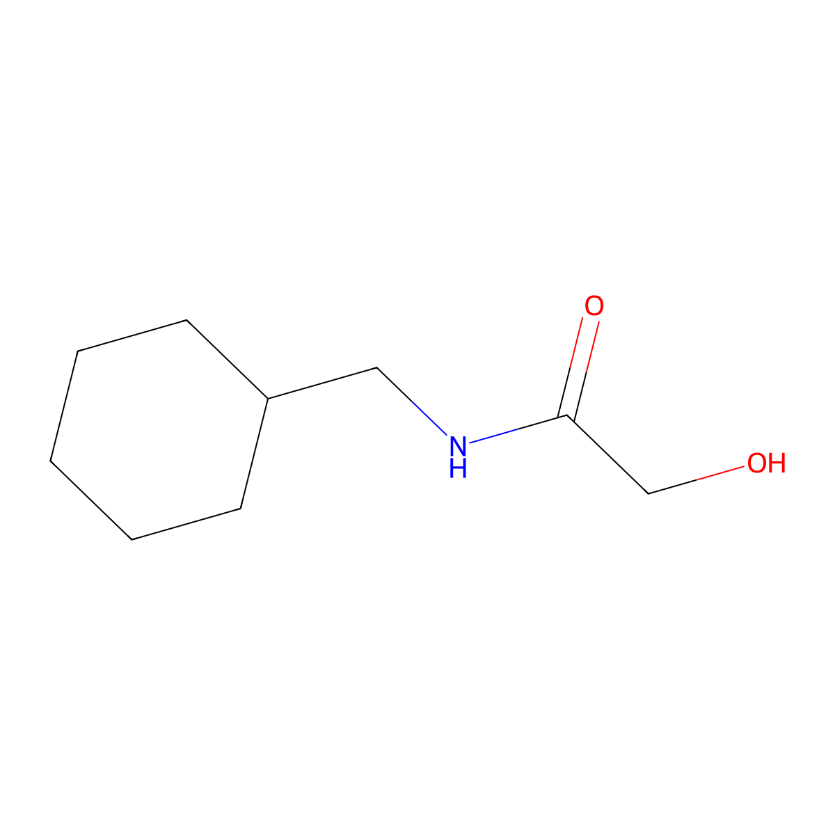 N-(cyclohexylmethyl)-2-hydroxyacetamide molecular structure, CAS 645405-30-7