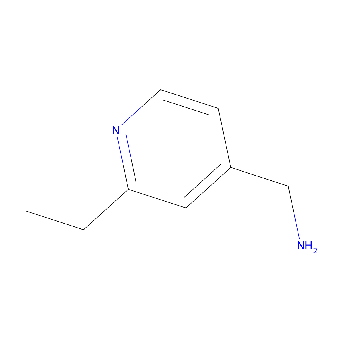 (2-Ethylpyridin-4-yl)methanamine molecular structure, CAS 645418-40-2