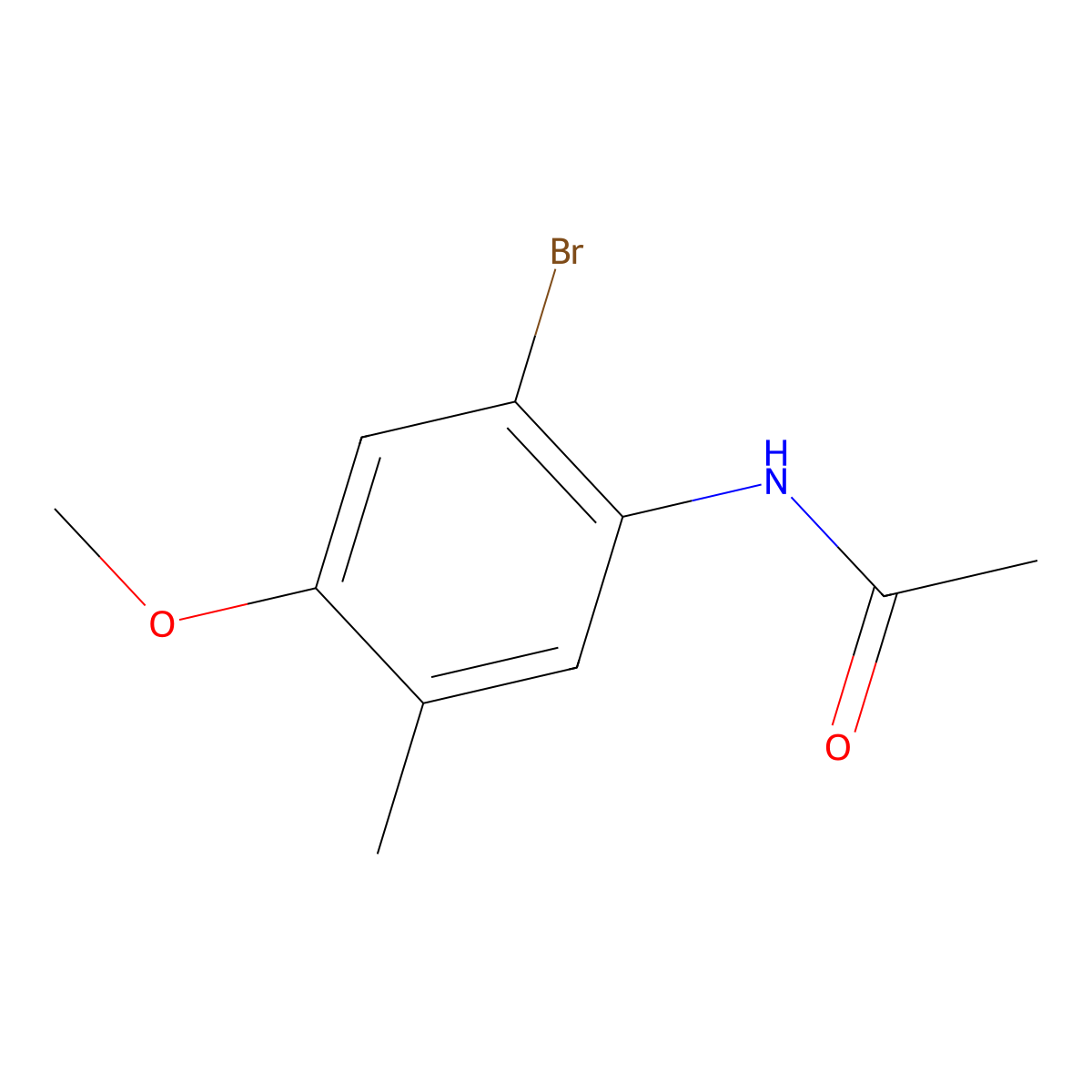 N-(2-bromo-4-methoxy-5-methylphenyl)acetamide molecular structure, CAS 645419-16-5