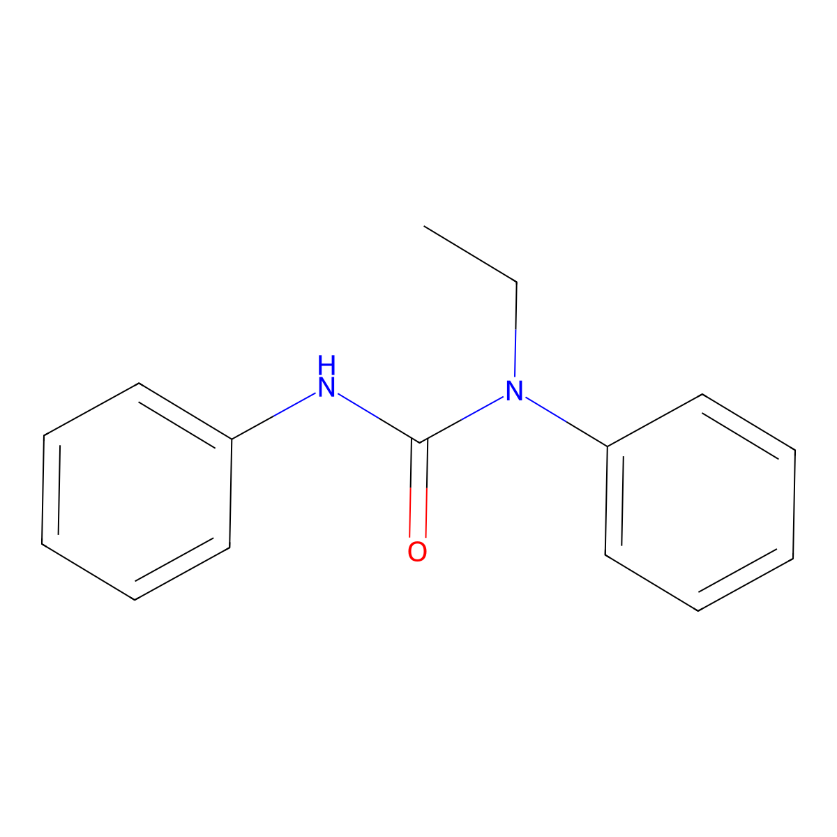 1-Ethyl-1,3-diphenylurea molecular structure, CAS 64544-71-4