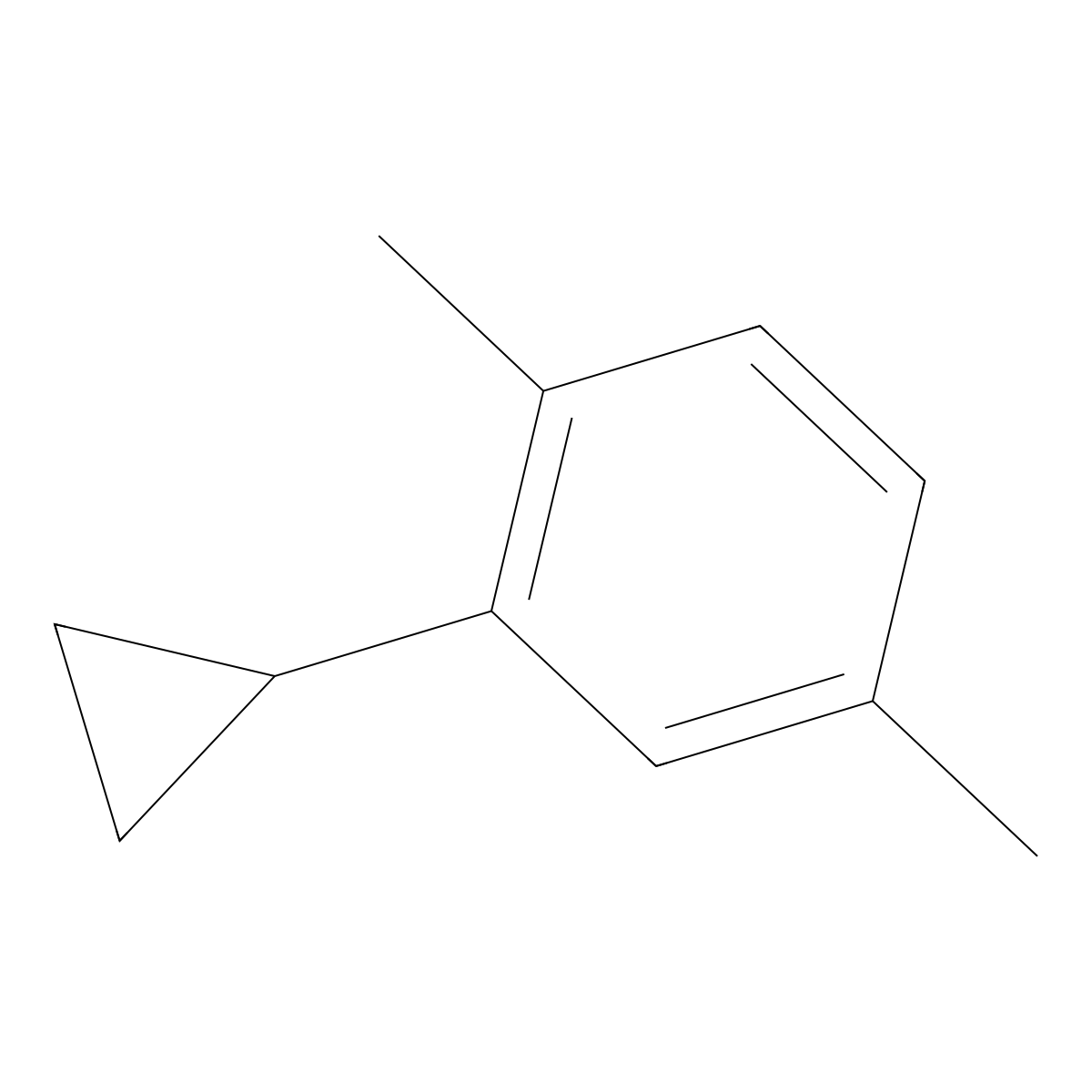 2-Cyclopropyl-1,4-dimethylbenzene molecular structure, CAS 64545-67-1
