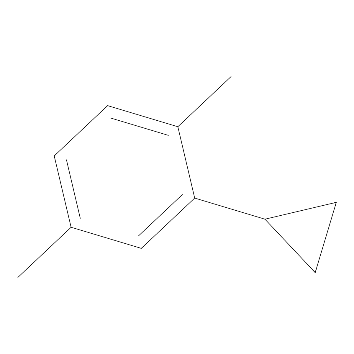 2-Cyclopropyl-1,4-dimethylbenzene molecular structure, CAS 64545-67-1