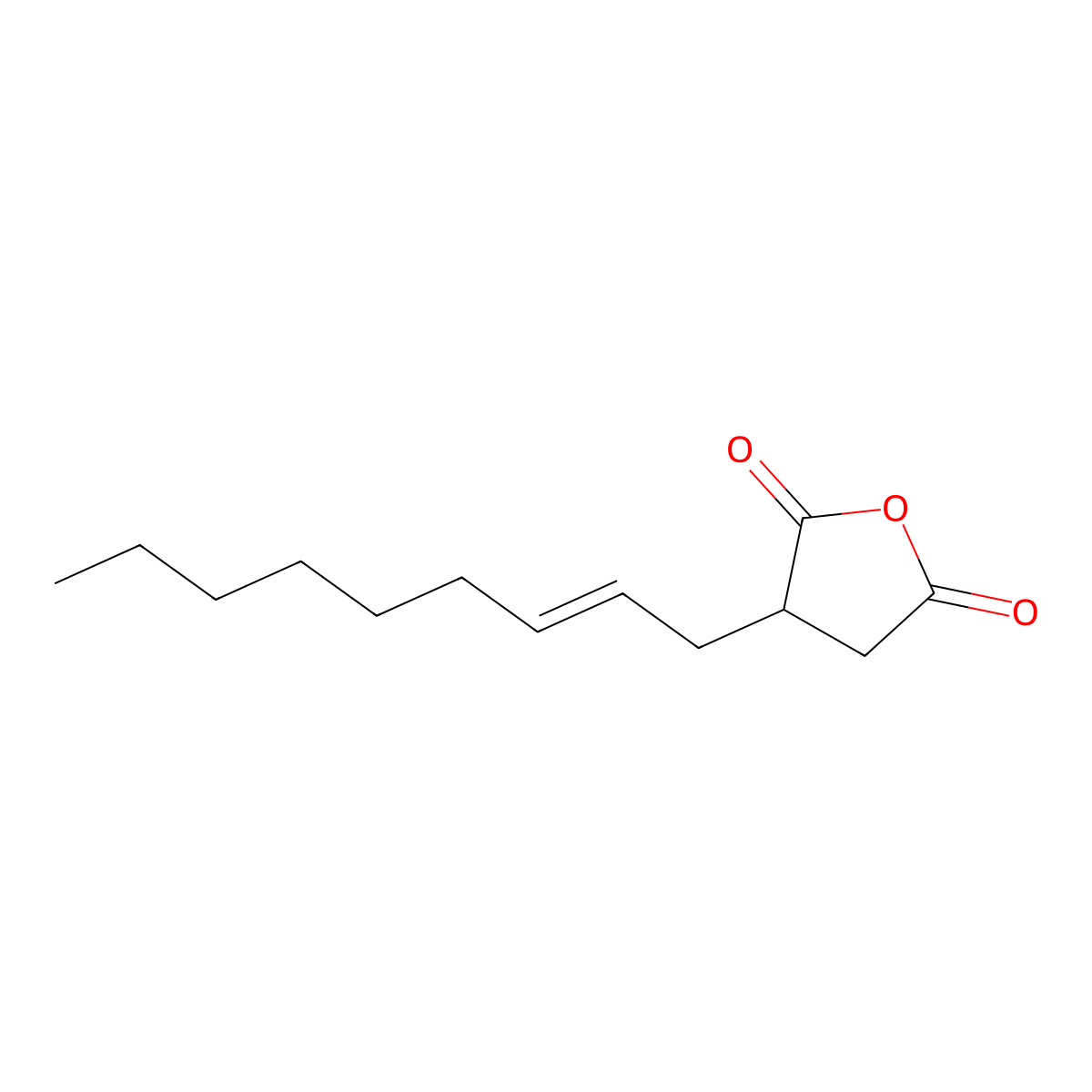 (2-Nonen-1-yl)succinic anhydride molecular structure, CAS 64545-80-8