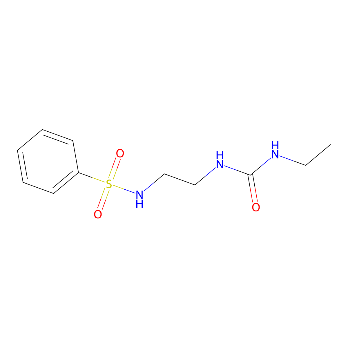 1-[2-(Benzenesulfonamido)ethyl]-3-ethylurea molecular structure, CAS 6455-03-4