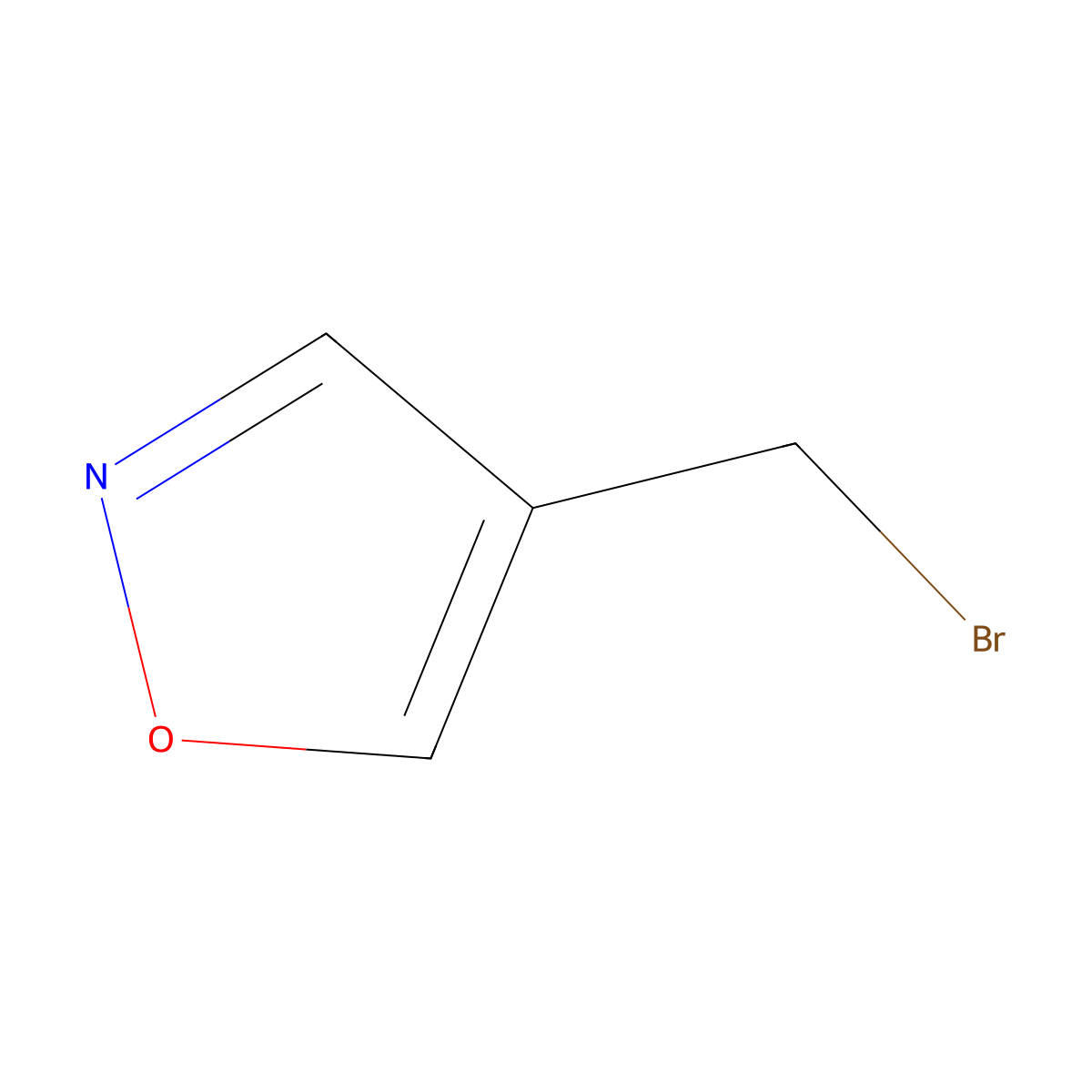 4-(Bromomethyl)-1,2-oxazole molecular structure, CAS 6455-40-9