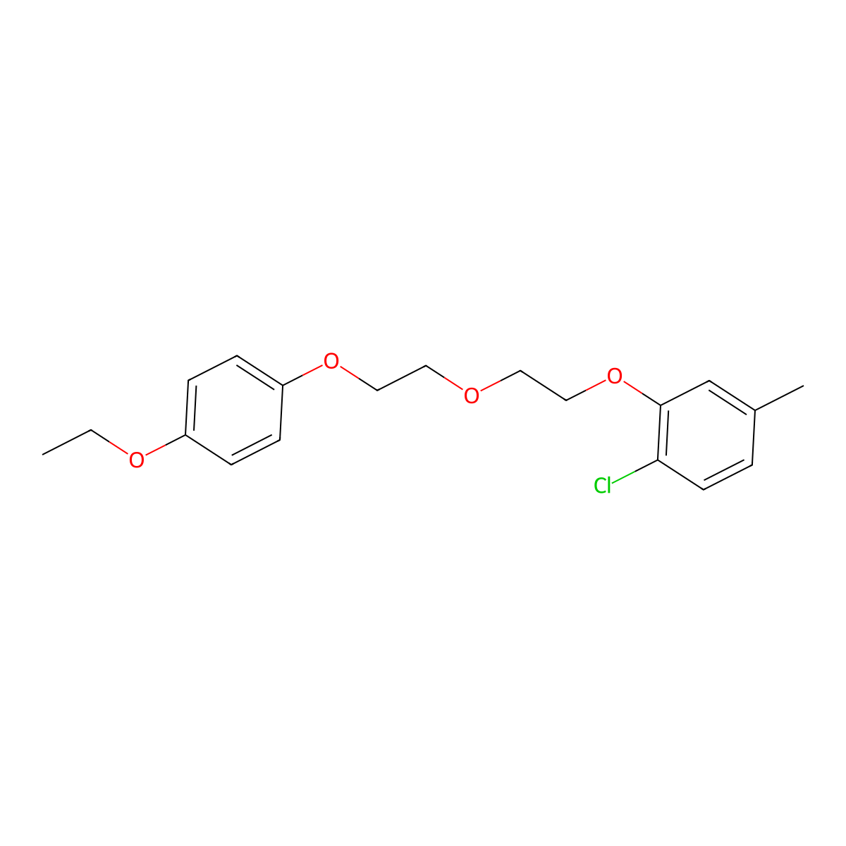 1-Chloro-2-[2-[2-(4-ethoxyphenoxy)ethoxy]ethoxy]-4-methylbenzene molecular structure, CAS 6455-49-8