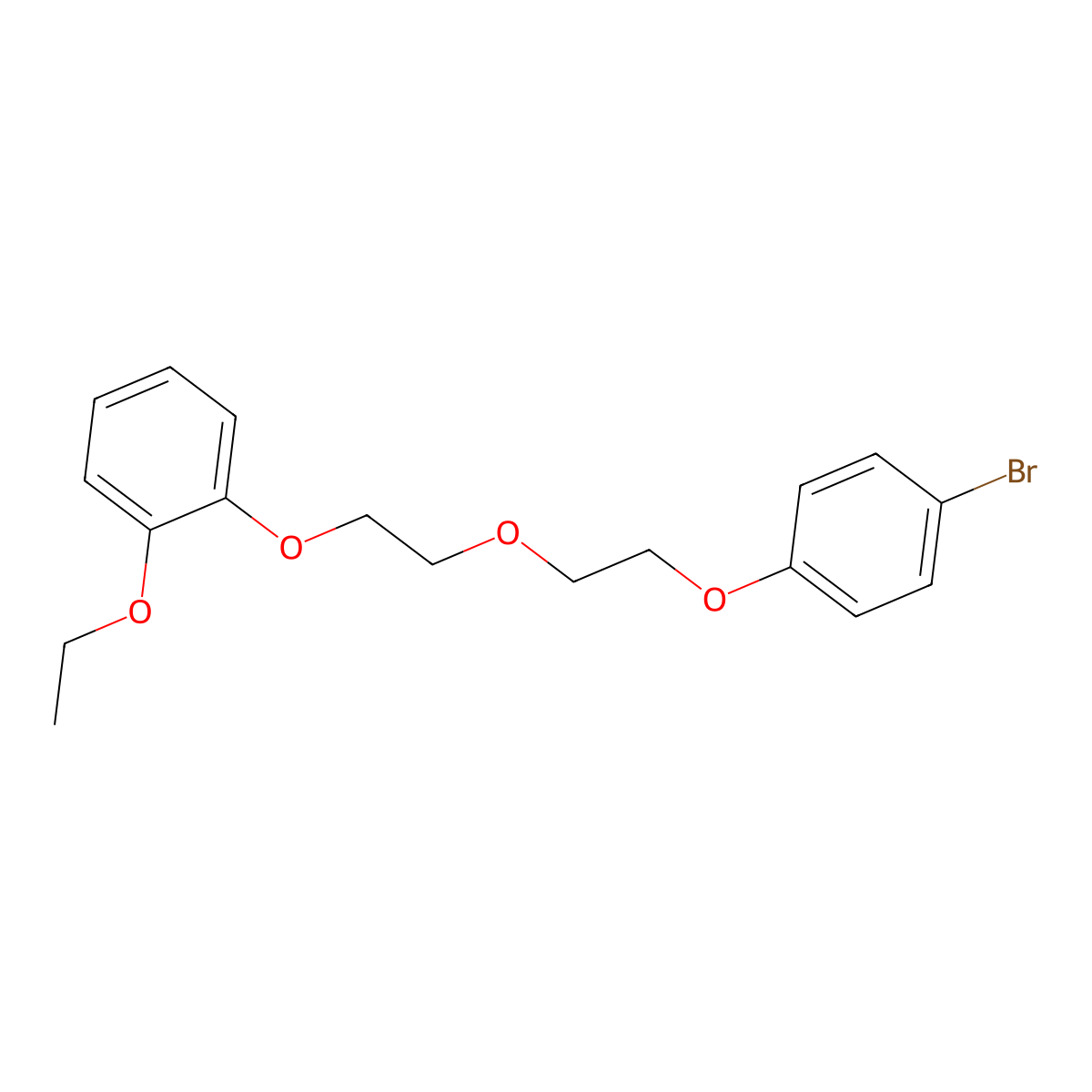 1-Bromo-4-[2-[2-(2-ethoxyphenoxy)ethoxy]ethoxy]benzene molecular structure, CAS 6455-80-7