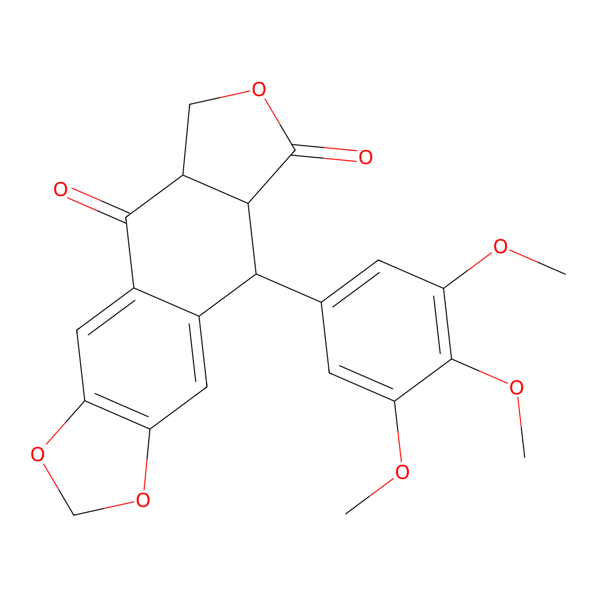 d,l-Isopodophyllotoxone molecular structure, CAS 64550-42-1