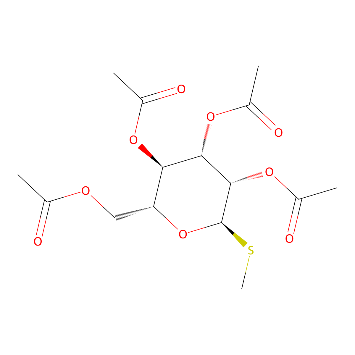 Methyl 2,3,4,6-Tetra-O-acetyl-1-thio-alpha-D-mannopyranoside molecular structure, CAS 64550-71-6