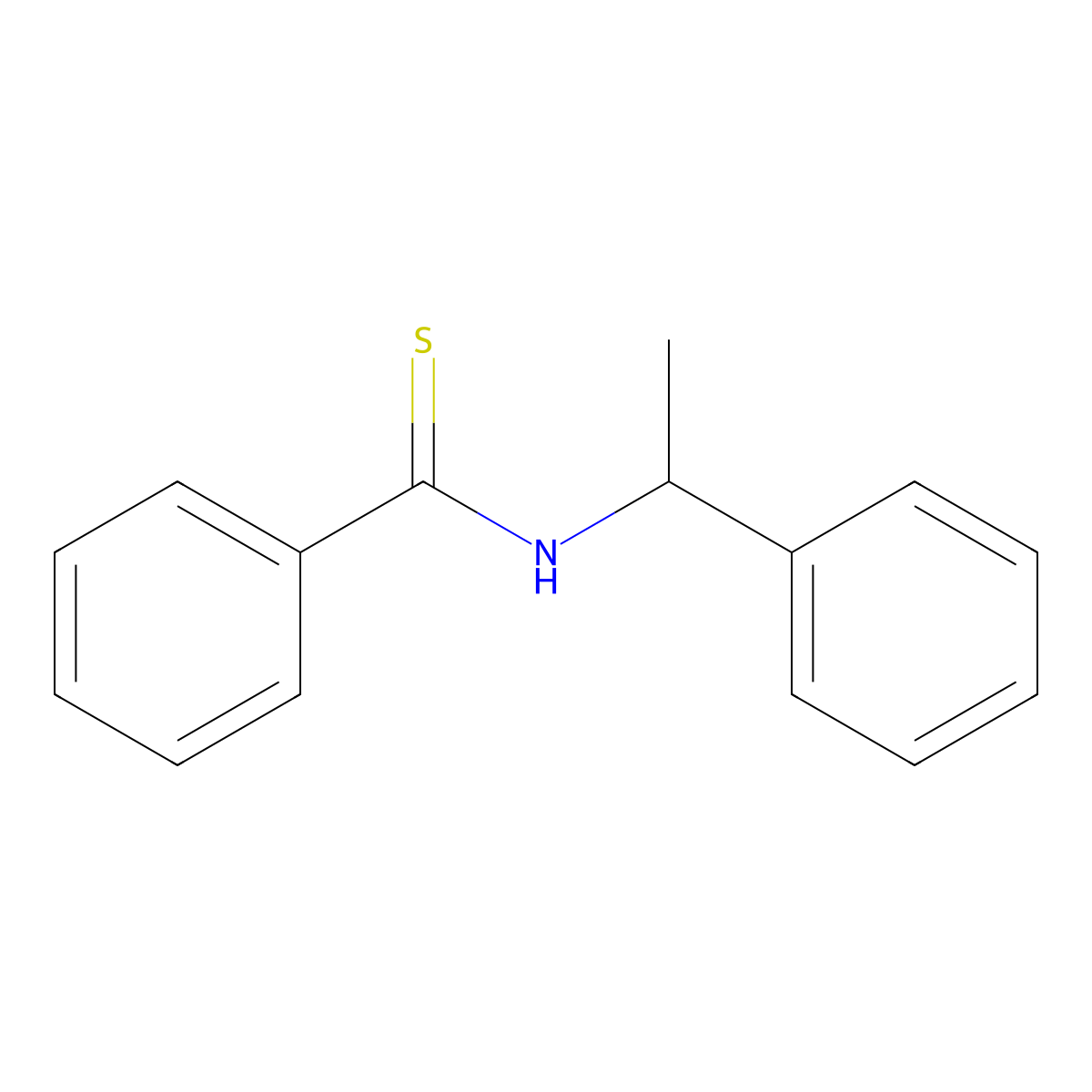 N-(1-phenylethyl)benzenecarbothioamide molecular structure, CAS 64551-86-6
