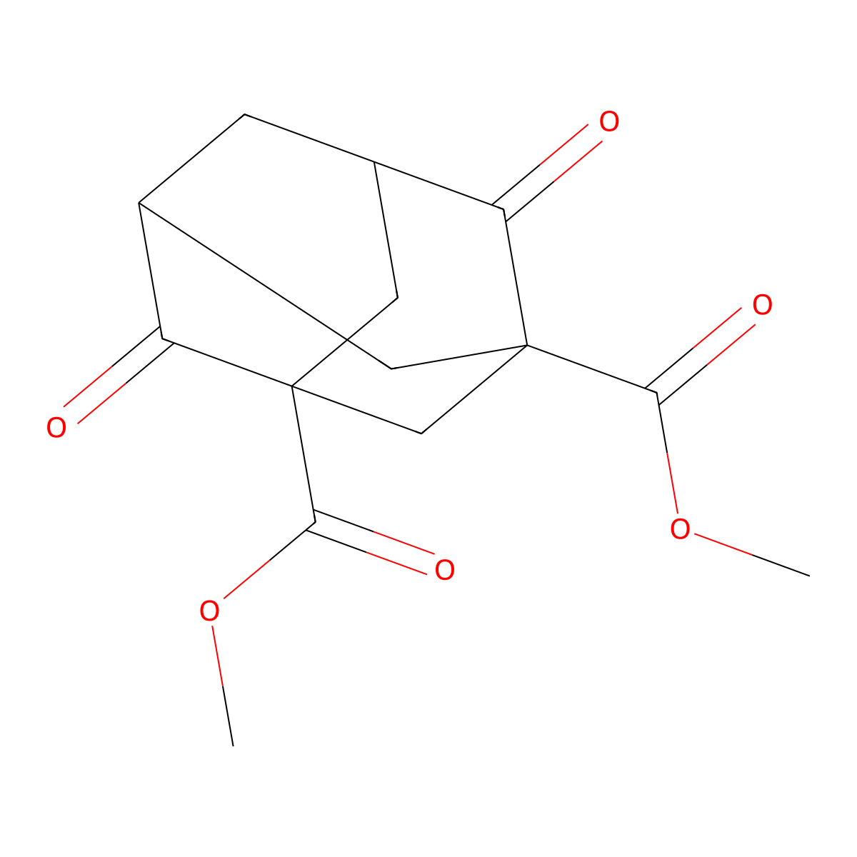 Dimethyl 4,8-dioxoadamantane-1,3-dicarboxylate molecular structure, CAS 64558-01-6