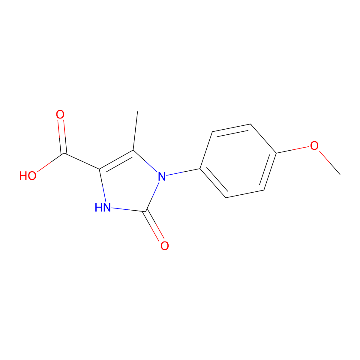 1-(4-Methoxyphenyl)-5-methyl-2-oxo-2,3-dihydro-1H-imidazole-4-carboxylic acid molecular structure, CAS 64559-57-5