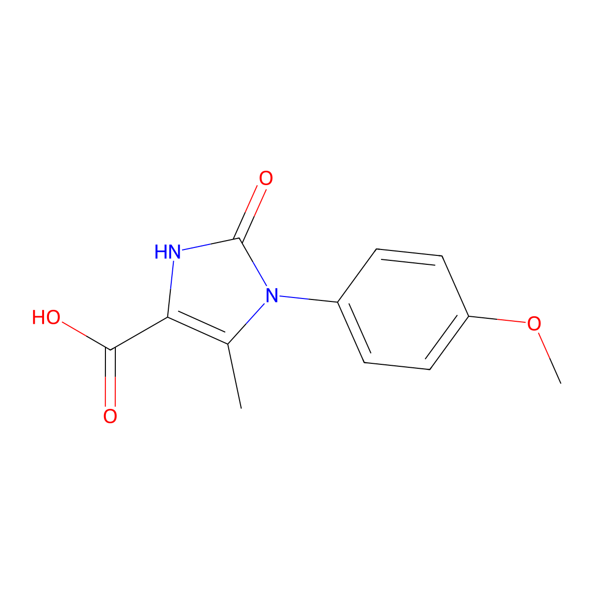 1-(4-Methoxyphenyl)-5-methyl-2-oxo-2,3-dihydro-1H-imidazole-4-carboxylic acid molecular structure, CAS 64559-57-5
