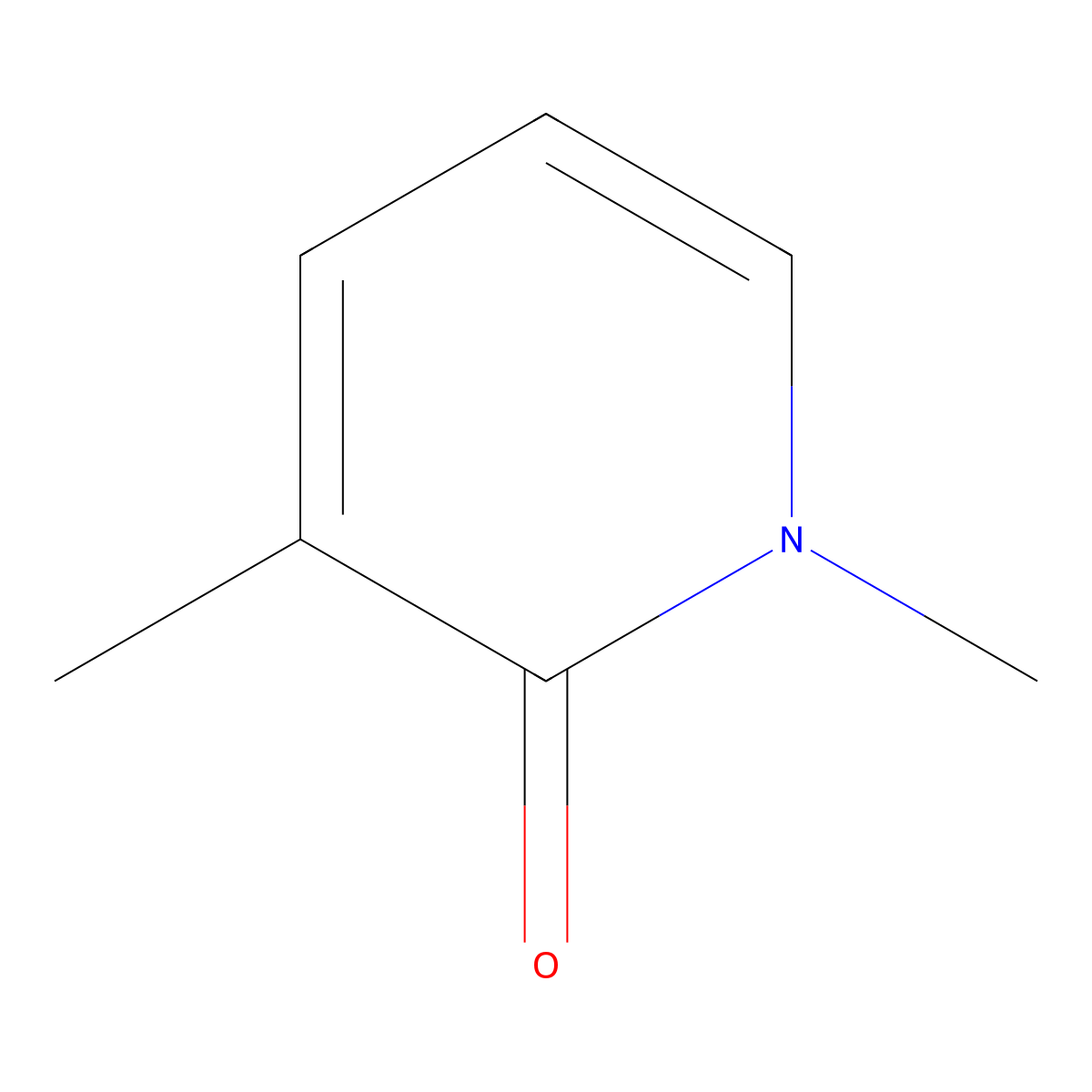 1,3-Dimethyl-2-pyridone molecular structure, CAS 6456-92-4