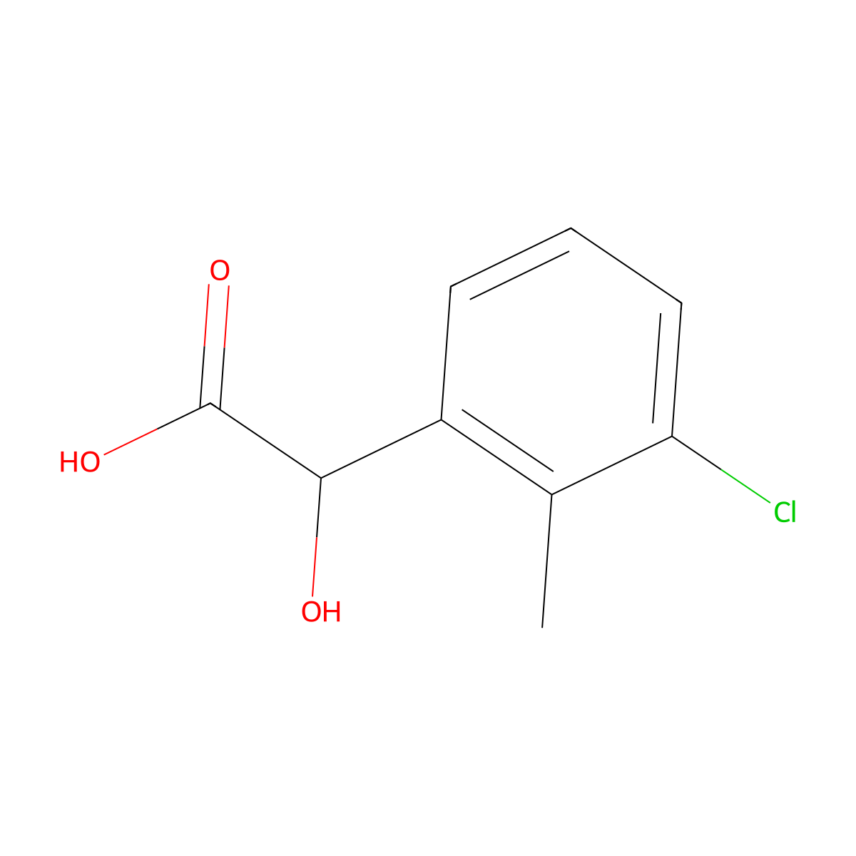 2-(3-Chloro-2-methylphenyl)-2-hydroxyacetic acid molecular structure, CAS 64562-58-9