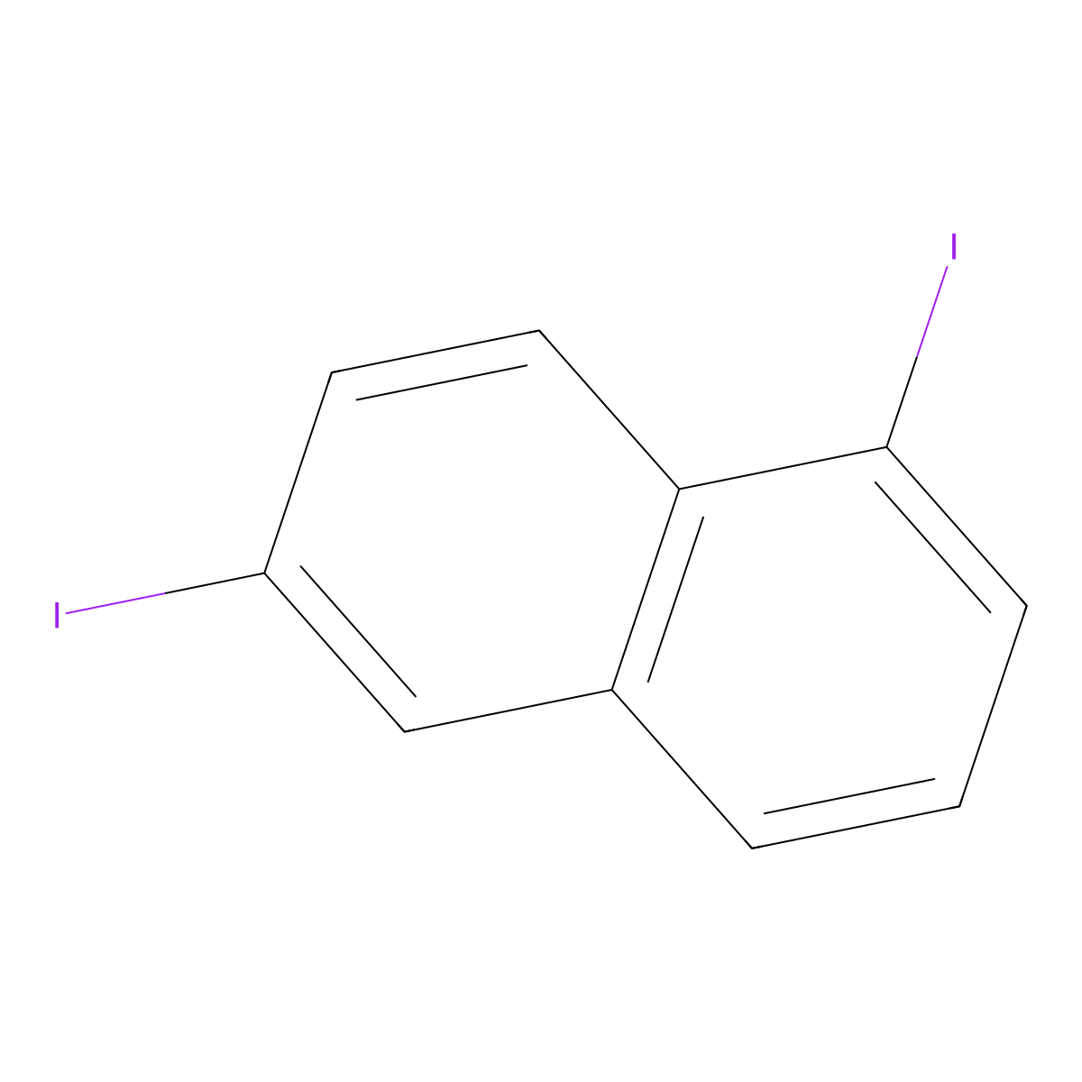 1,6-Diiodonaphthalene molecular structure, CAS 64567-12-0