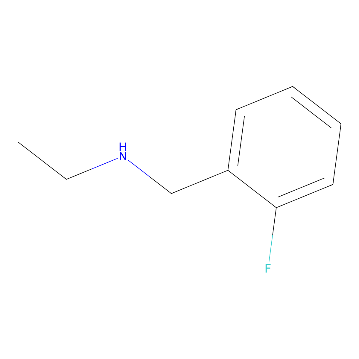 Ethyl[(2-fluorophenyl)methyl]amine molecular structure, CAS 64567-25-5