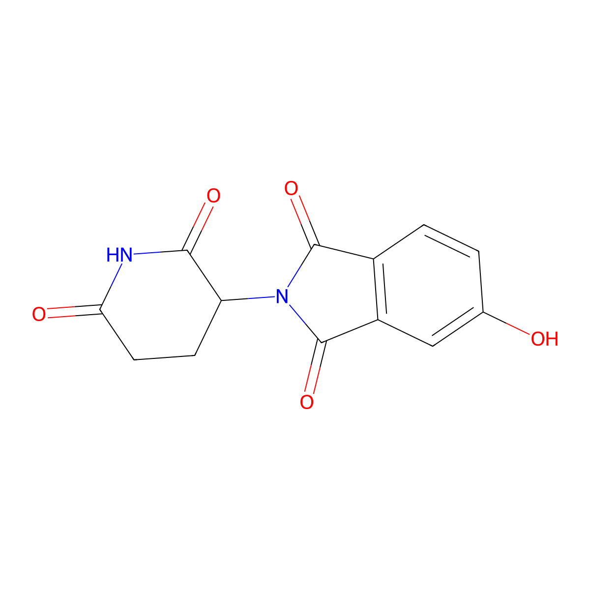 5-Hydroxythalidomide molecular structure, CAS 64567-60-8