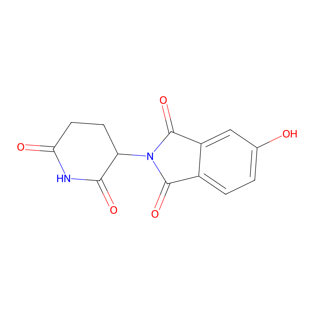 5-Hydroxythalidomide molecular structure, CAS 64567-60-8