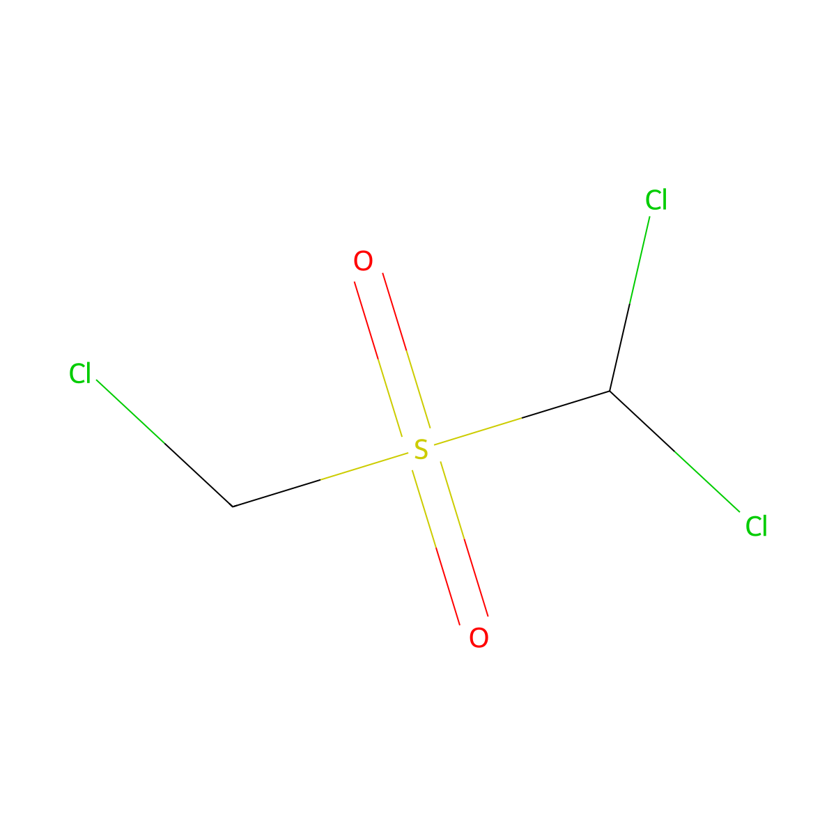 Methane, dichloro((chloromethyl)sulfonyl)- molecular structure, CAS 64568-19-0