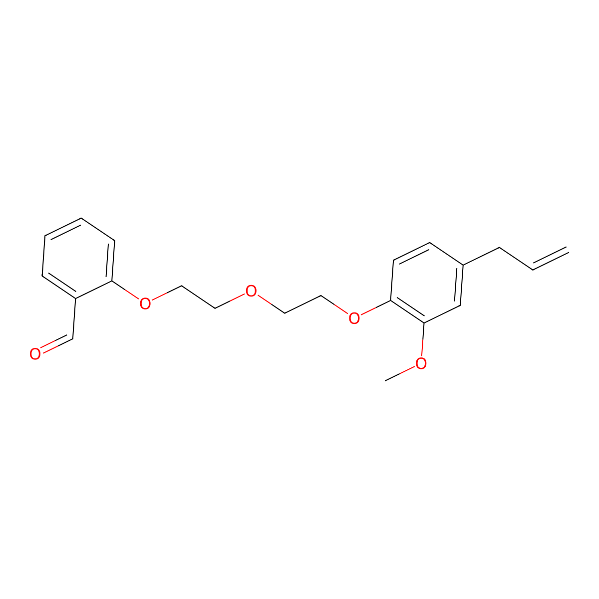 2-[2-[2-(2-Methoxy-4-prop-2-enylphenoxy)ethoxy]ethoxy]benzaldehyde molecular structure, CAS 6457-60-9