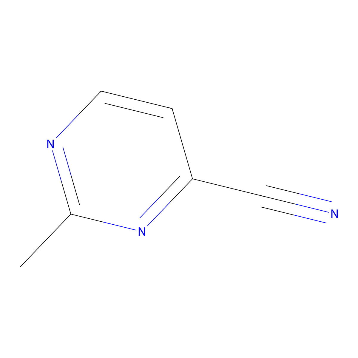 2-Methylpyrimidine-4-carbonitrile molecular structure, CAS 64571-34-2