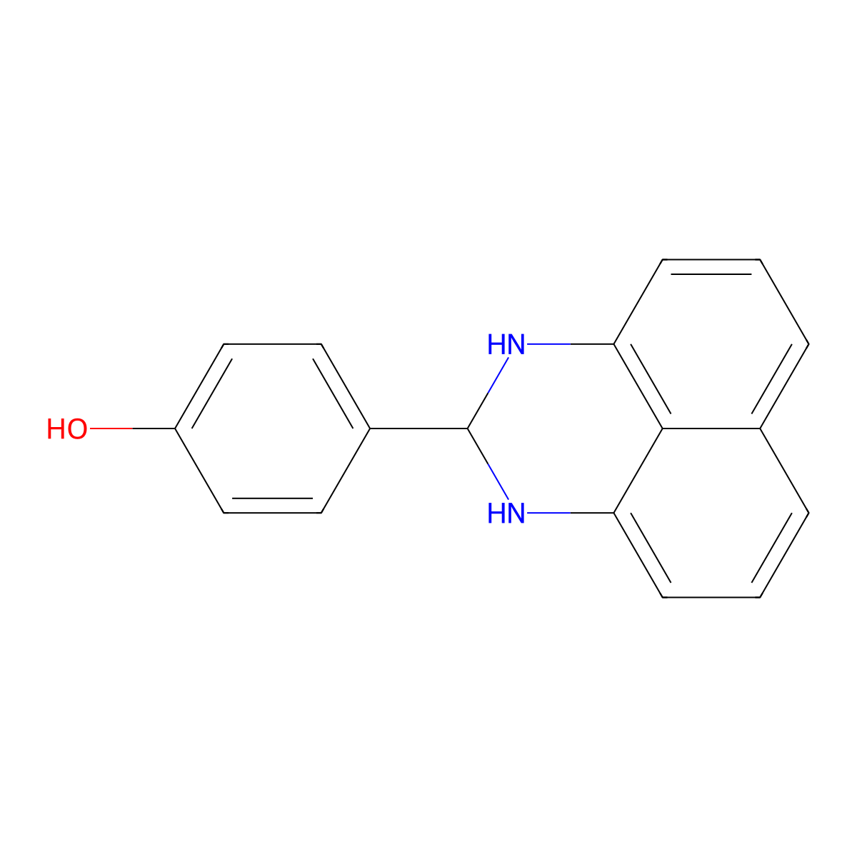 4-(2,3-Dihydro-1H-perimidin-2-yl)-phenol molecular structure, CAS 64573-23-5