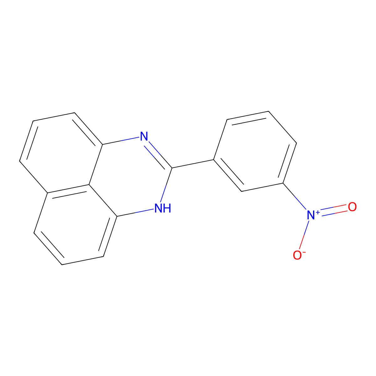 2-(3-nitrophenyl)-1H-perimidine molecular structure, CAS 64573-33-7