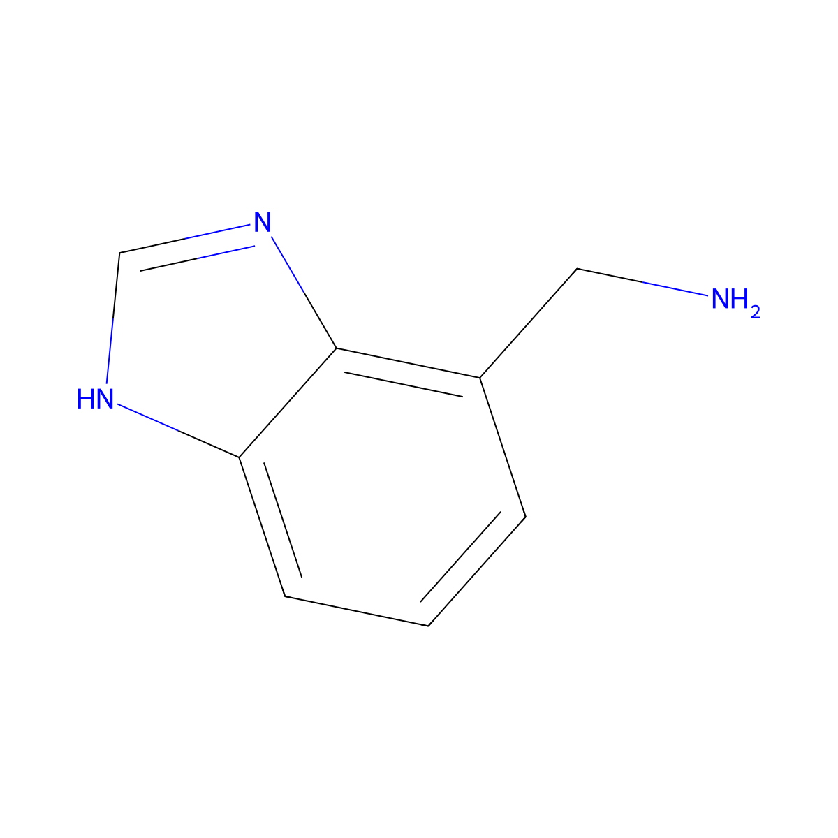 (1H-Benzo[d]imidazol-4-yl)methanamine molecular structure, CAS 64574-24-9