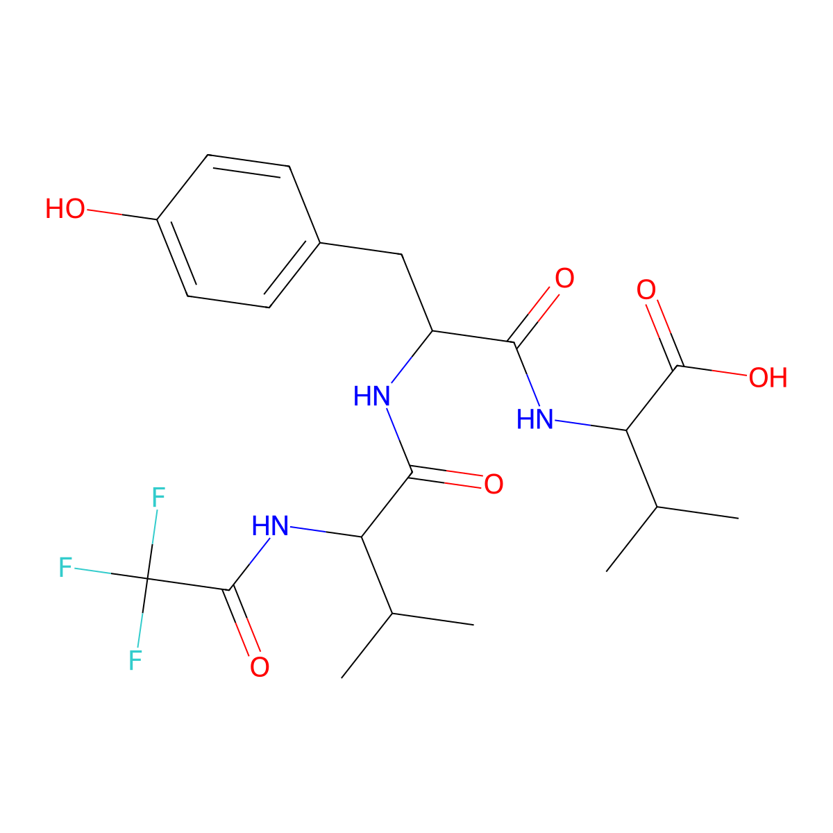 Trifluoroacetyl tripeptide-2 molecular structure, CAS 64577-63-5
