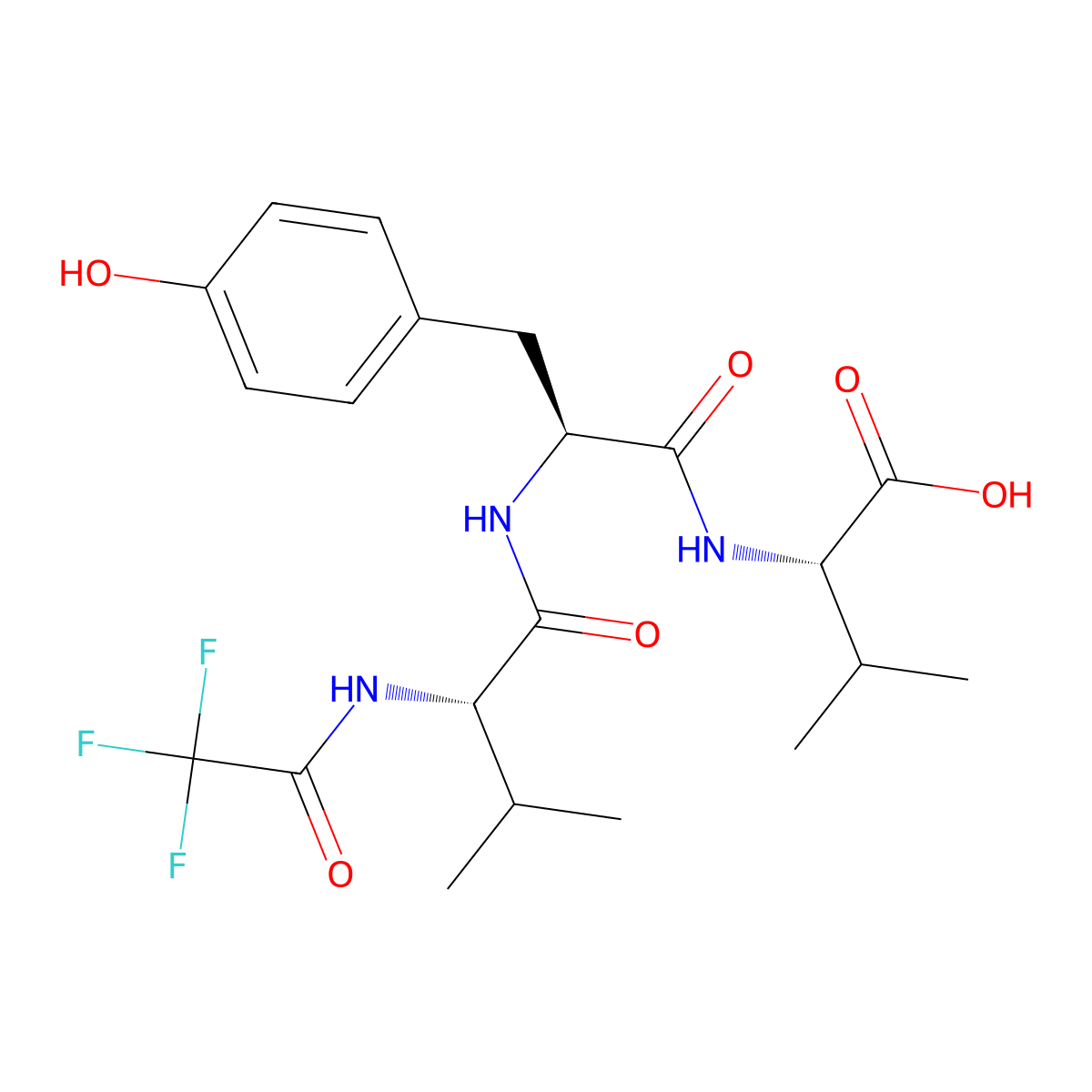Trifluoroacetyl tripeptide-2 molecular structure, CAS 64577-63-5
