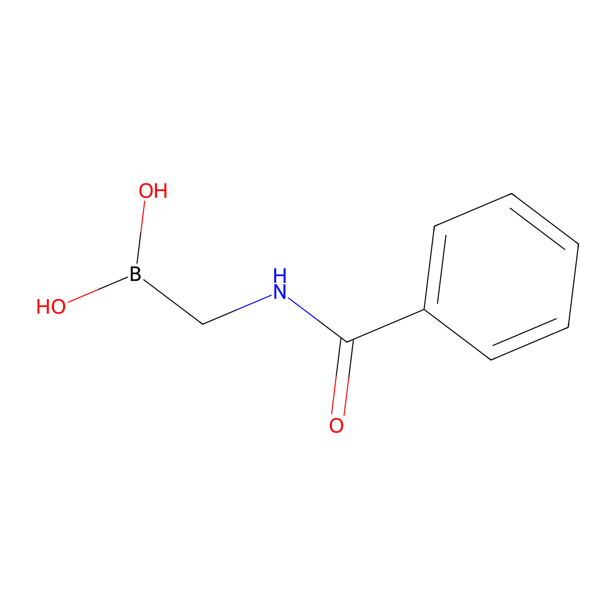 Benzamidomethaneboronic acid molecular structure, CAS 64577-65-7