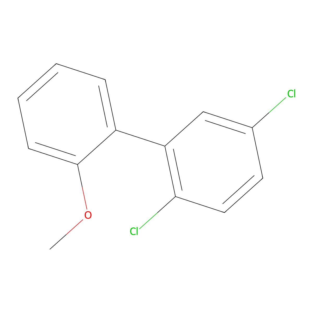 2,5-Dichloro-2'-methoxy-1,1'-biphenyl molecular structure, CAS 64578-15-0