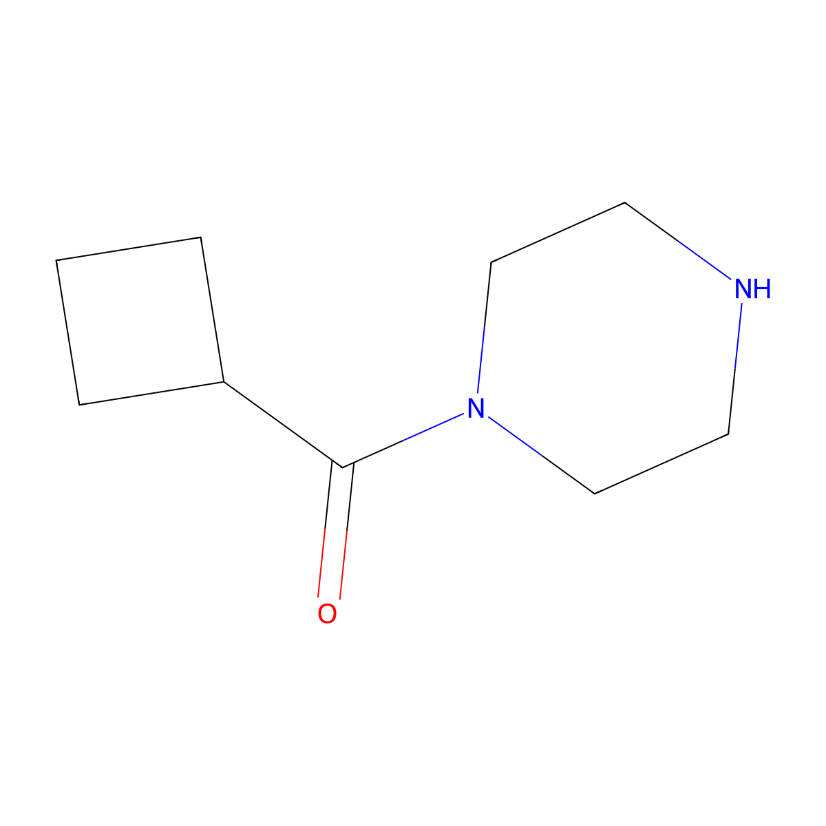 1-Cyclobutanecarbonylpiperazine molecular structure, CAS 64579-67-5