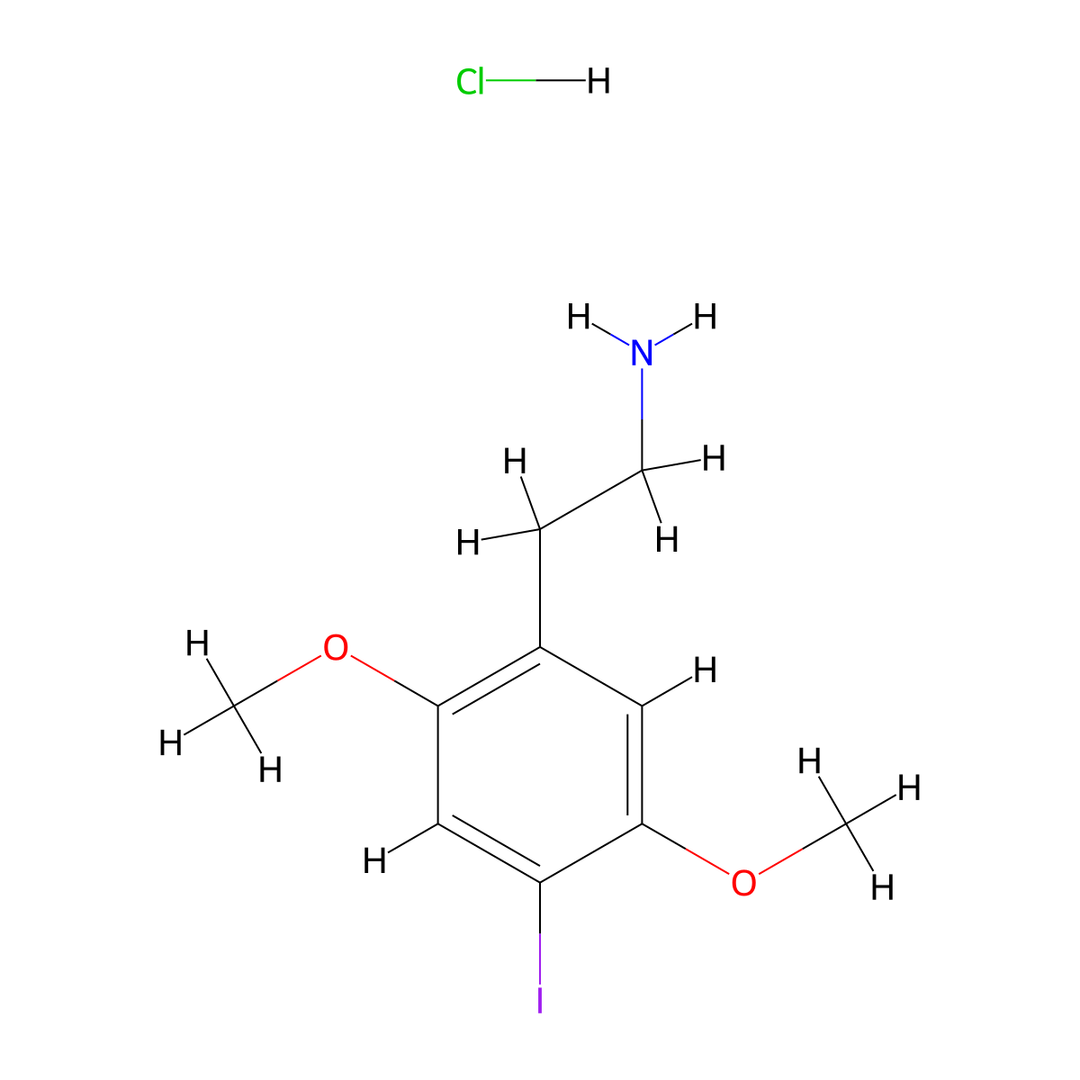 2C-I Hydrochloride molecular structure, CAS 64584-32-3