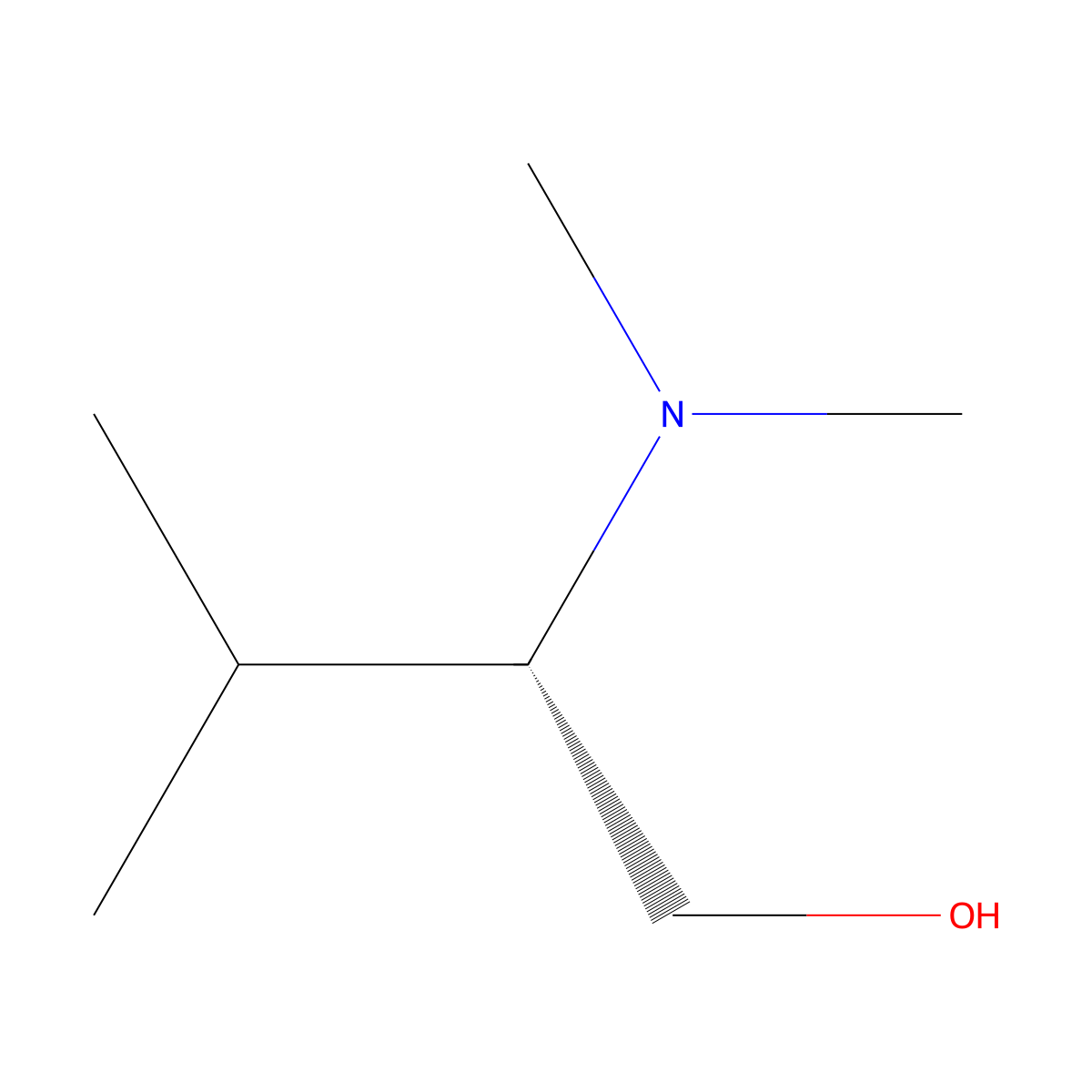 (2S)-2-(dimethylamino)-3-methylbutan-1-ol molecular structure, CAS 64584-88-9