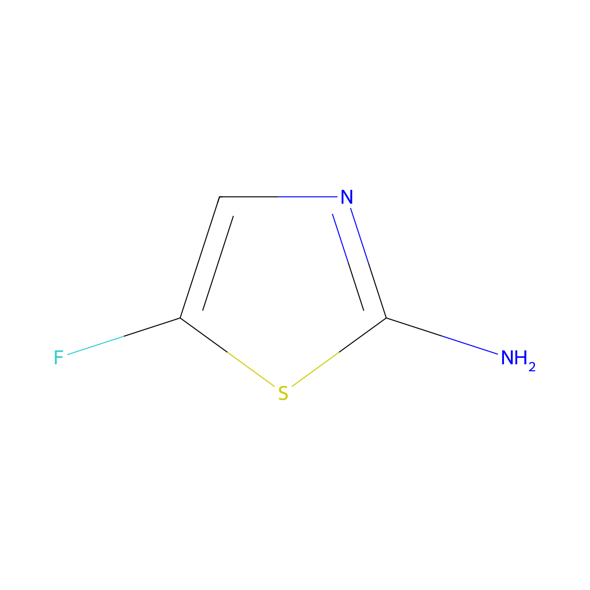 5-Fluoro-1,3-thiazol-2-amine molecular structure, CAS 64588-82-5