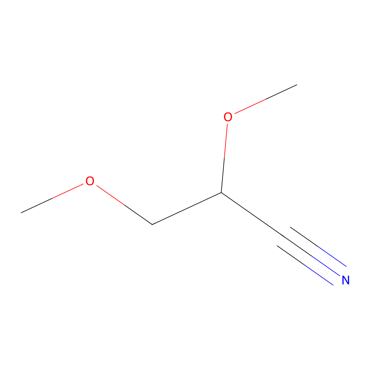 2,3-Dimethoxypropanenitrile molecular structure, CAS 64590-97-2