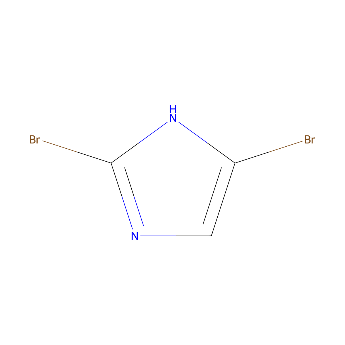 2,4-Dibromo-1H-imidazole molecular structure, CAS 64591-03-3