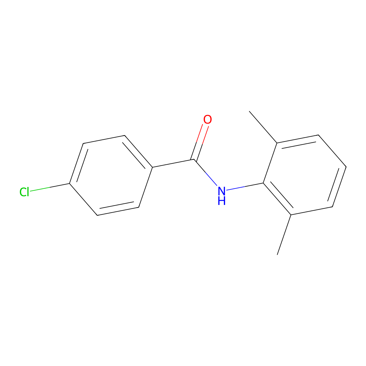 4-Chloro-2',6'-dimethylbenzanilide molecular structure, CAS 64594-43-0