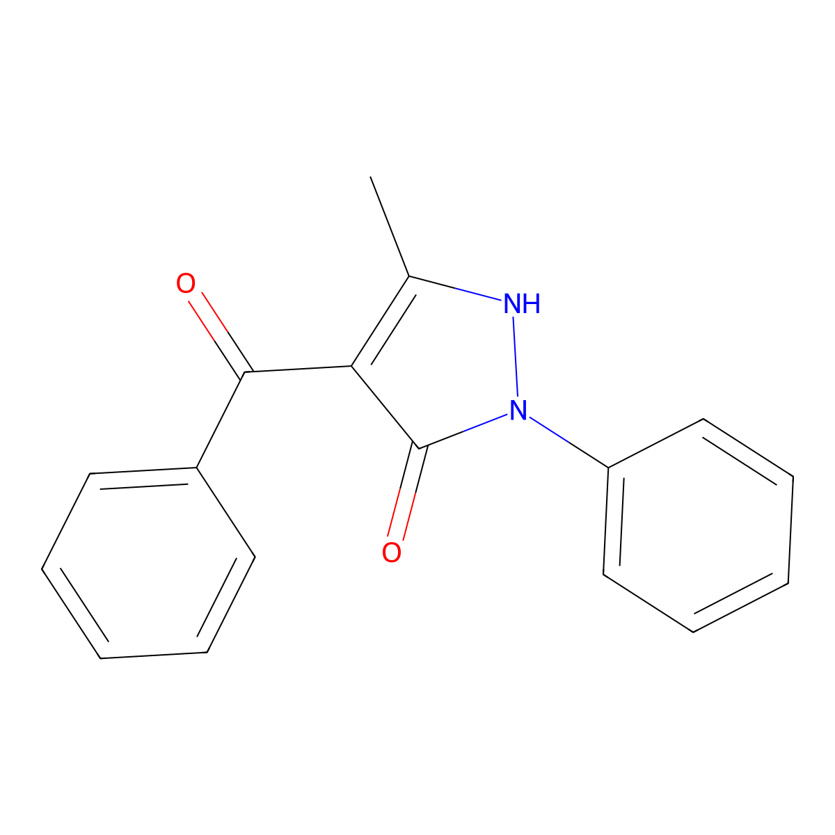 (5-Hydroxy-3-methyl-1-phenyl-1H-pyrazol-4-yl)phenylmethanone molecular structure, CAS 64598-48-7