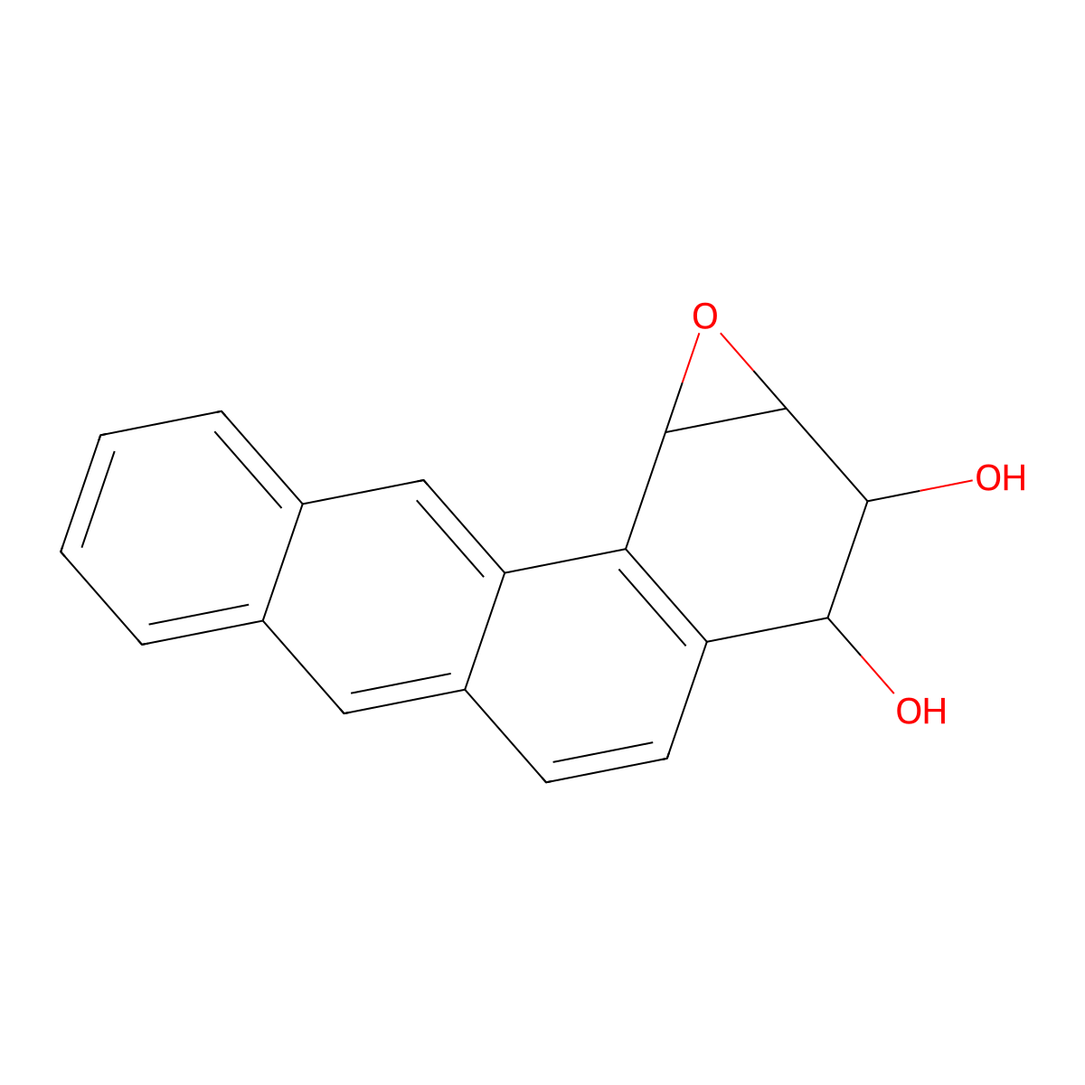 anti-(+/-)-Benz(a)anthracene-3,4-diol-1,2-oxide molecular structure, CAS 64598-81-8