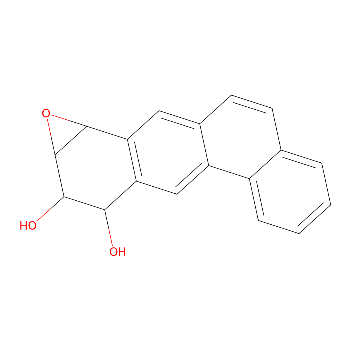 BA 10,11-Diol-8,9-epoxide l molecular structure, CAS 64598-84-1