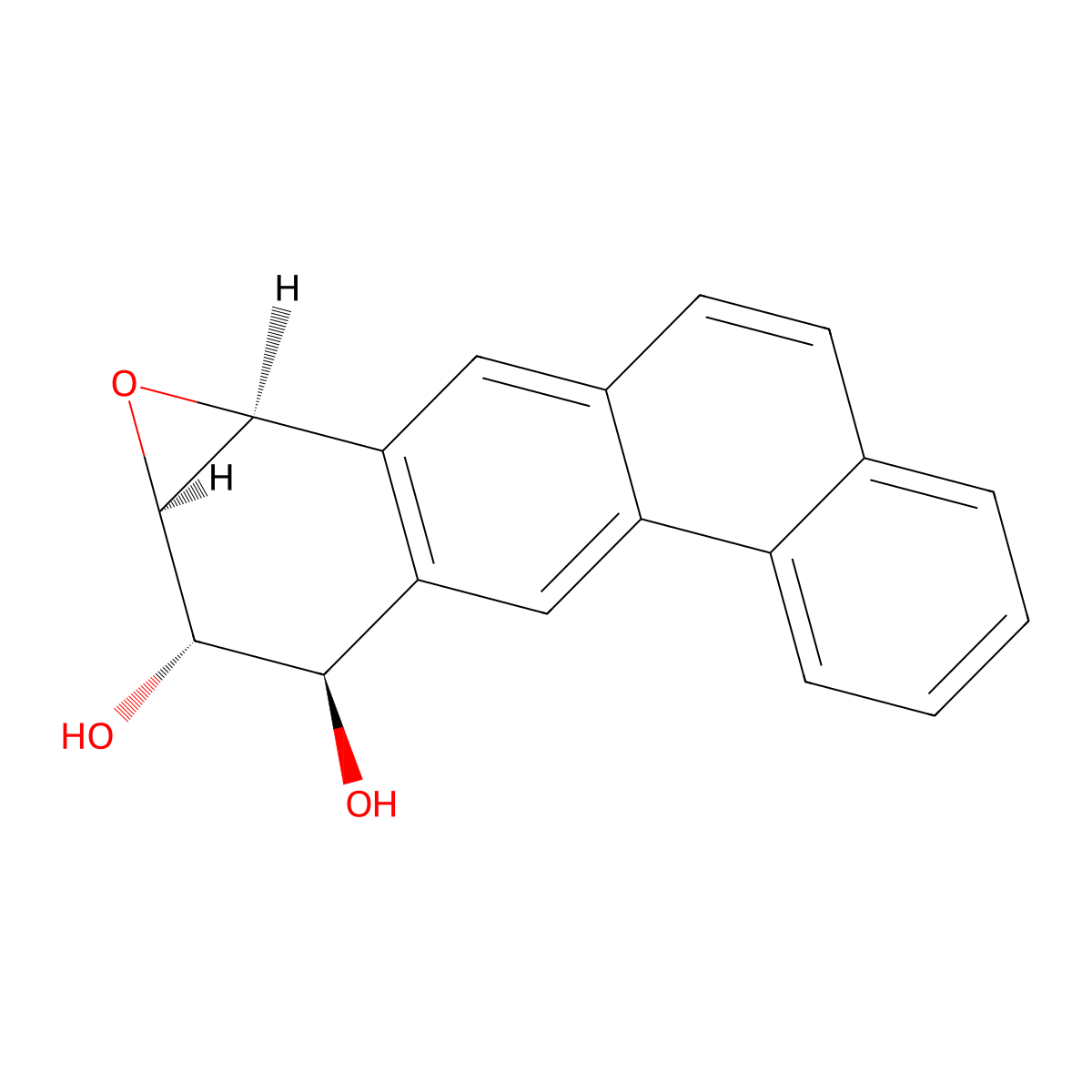 BA 10,11-Diol-8,9-epoxide l molecular structure, CAS 64598-84-1